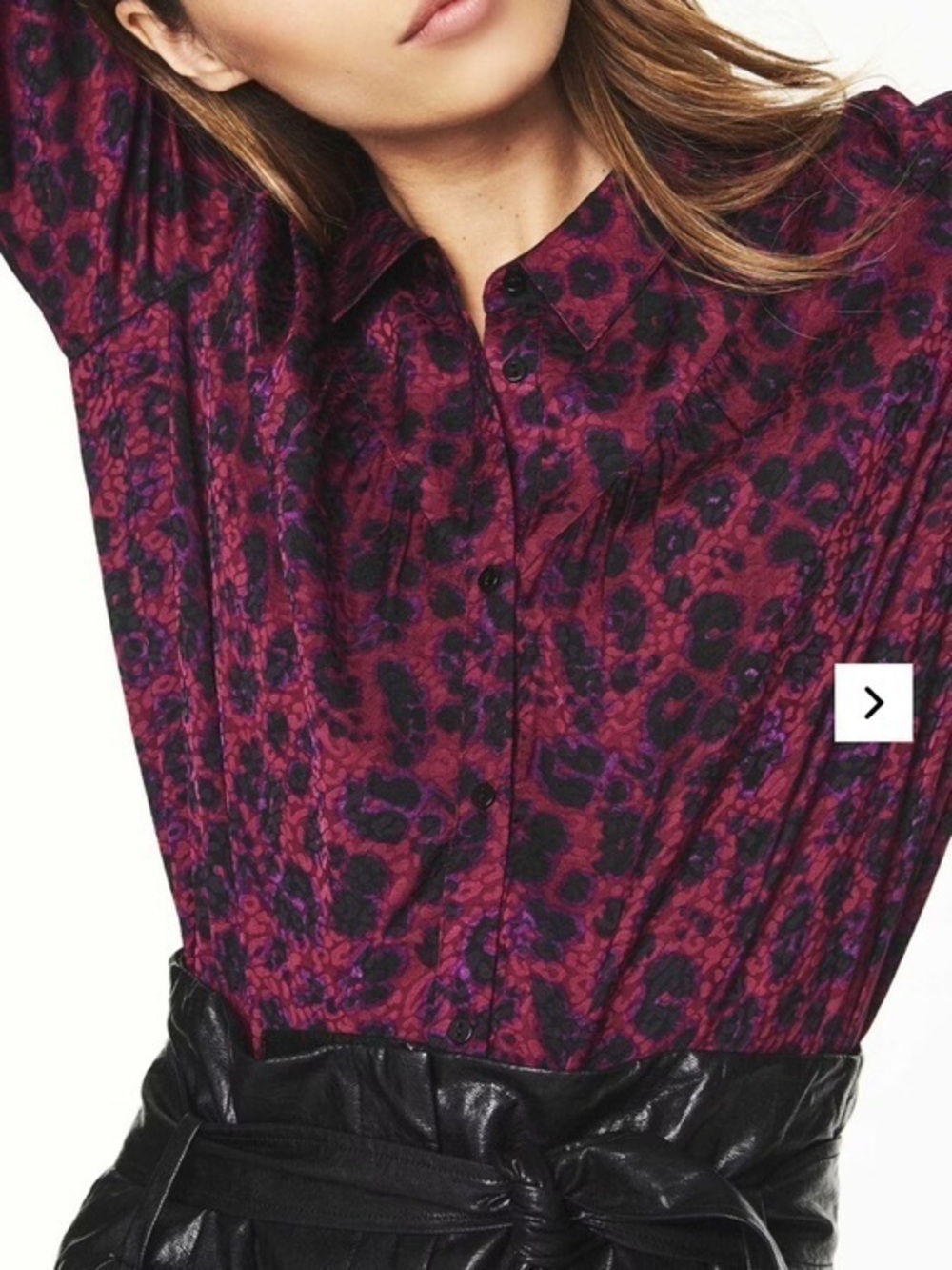 Like New Ba&sh TIM shirt with its revisited leopard print.